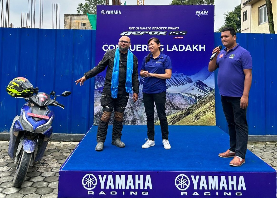 यामाहा एरोक्स १५५ ले सम्पन्न गर्‍यो काठमाण्डौदेखि लद्दाखसम्मको यात्रा