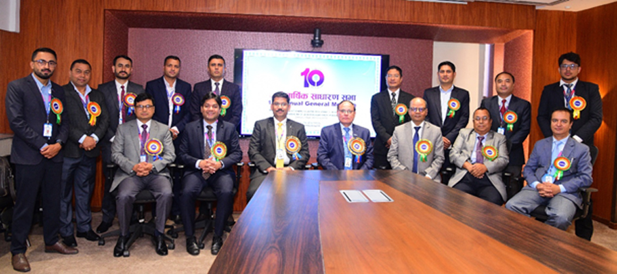 एसबिआई मर्चेन्ट बैंकिङको दशौं वार्षिक साधारणसभा सम्पन्न, ५ करोड नगद लाभांश पारित