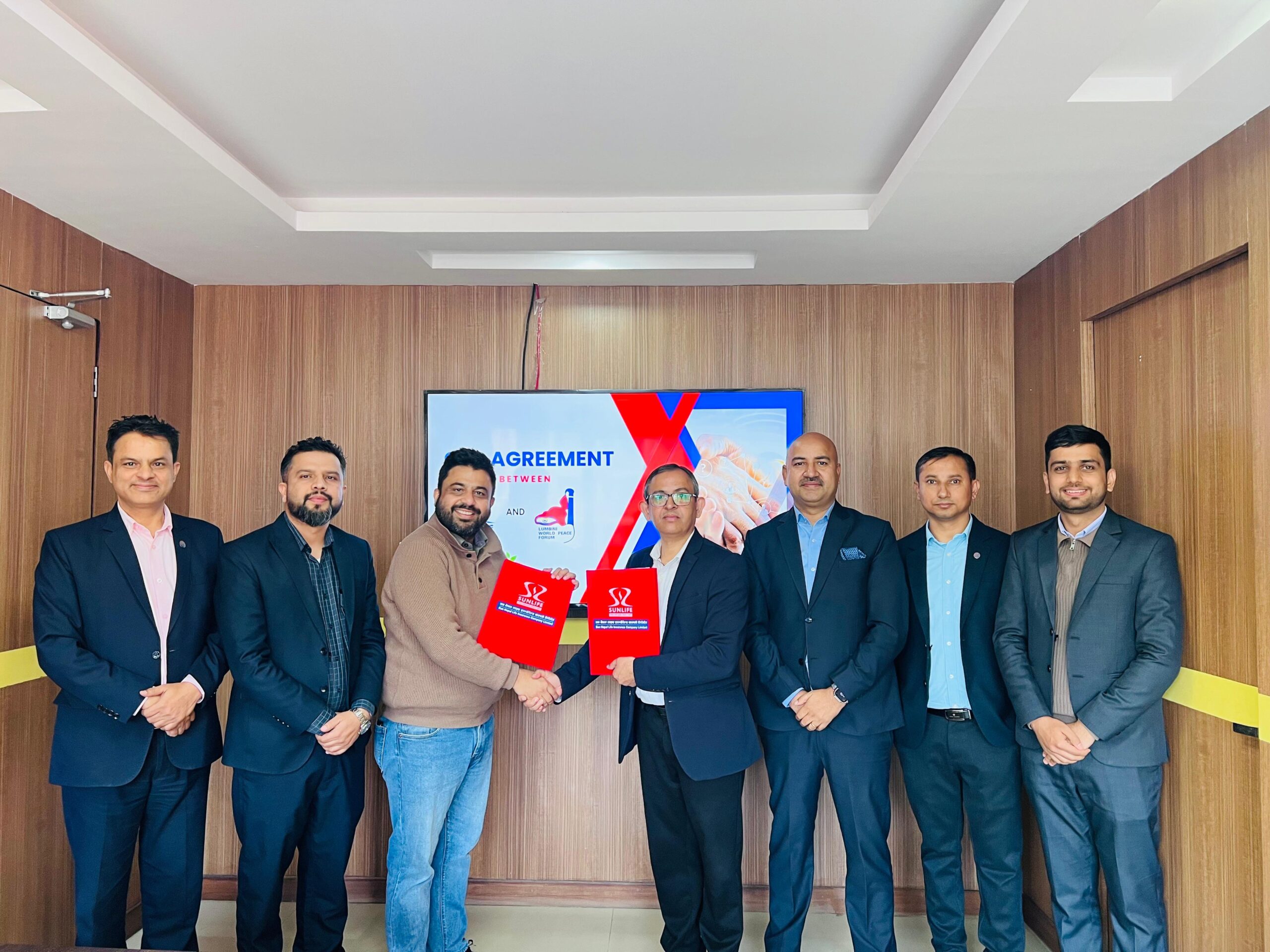 सन नेपाल लाइफ र लुम्बिनी वर्ल्ड पीस फोरमबीच सम्झौता