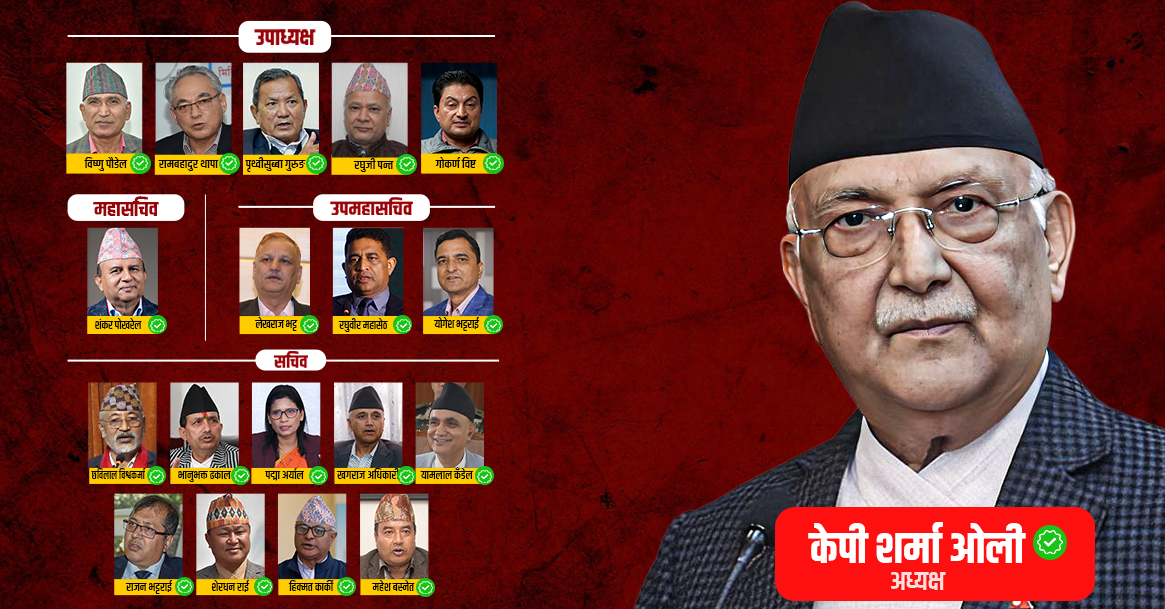 यस्तो बन्यो एमालेको पदाधिकारी टीम (मतपरिणामसहित)