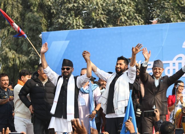 रास्वपा महाधिवेशन : घण्टी बजाएर उद्घाटन गर्दै प्रधानमन्त्री