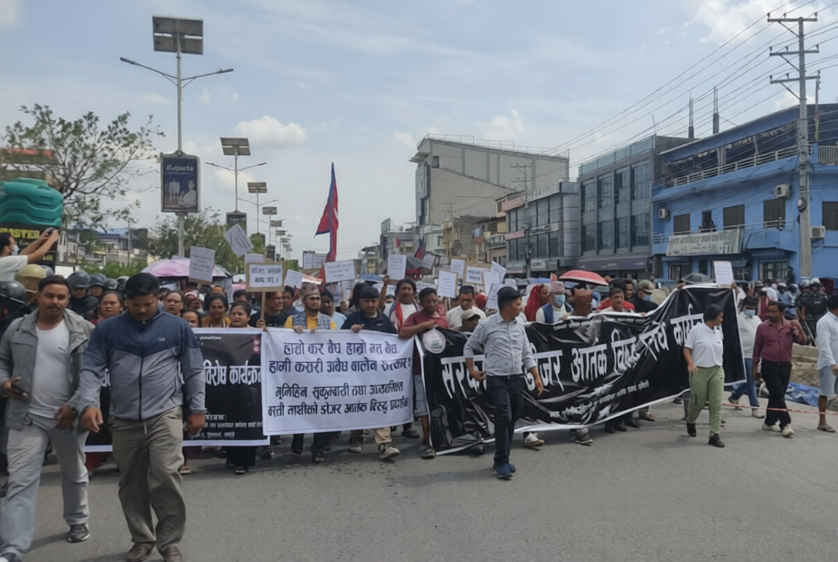 सुकुम्वासी हटाएको विरोधमा बिहीबार चक्काजामको घोषणा