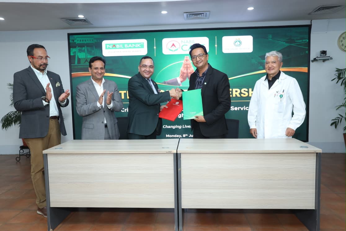 स्वास्थ्य सेवा सुदृढीकरणका लागि नबिल बैंक र धुलिखेल अस्पतालबीच ६ करोडको साझेदारी