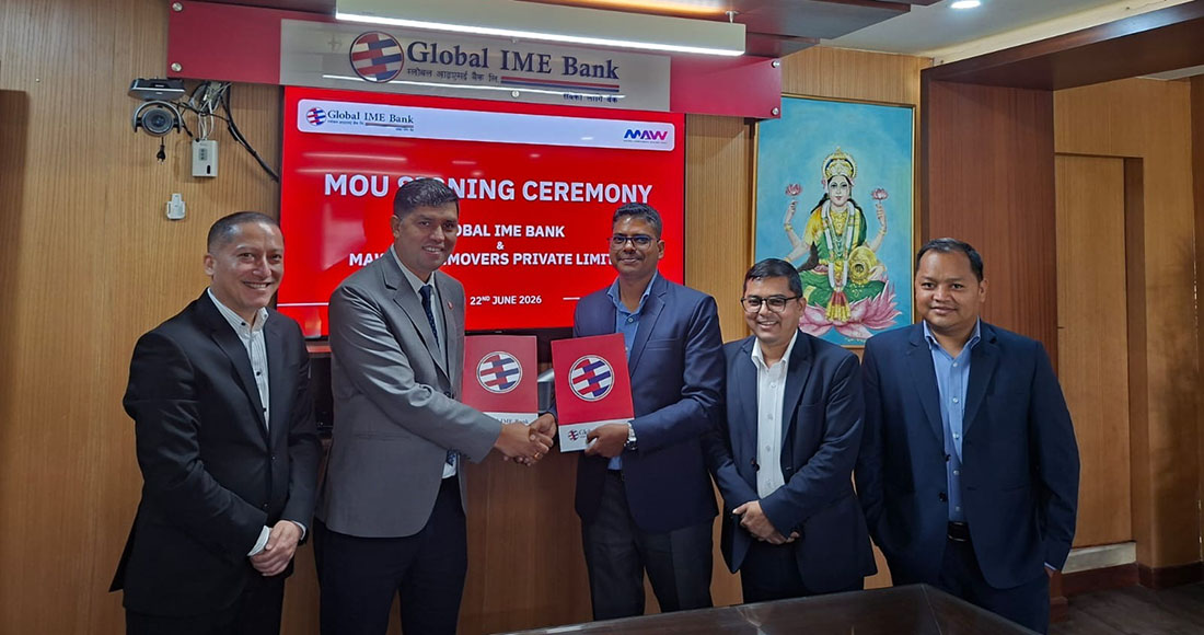 एमएडब्लु अर्थमुभर्स र ग्लोबल आइएमईबीच सम्झौता, जेसीबी खरिदमा ८० प्रतिशत कर्जा सुविधा