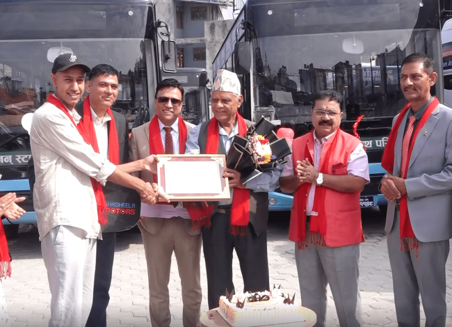 महानगर यातायातद्वारा थप १६ वटा विद्युतीय बस सञ्चालन