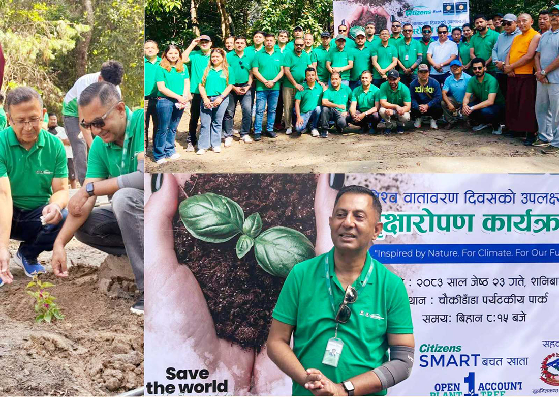 सिटिजन्स बैंकद्वारा देशव्यापी वृक्षारोपण, १५०० बिरुवा रोपियो
