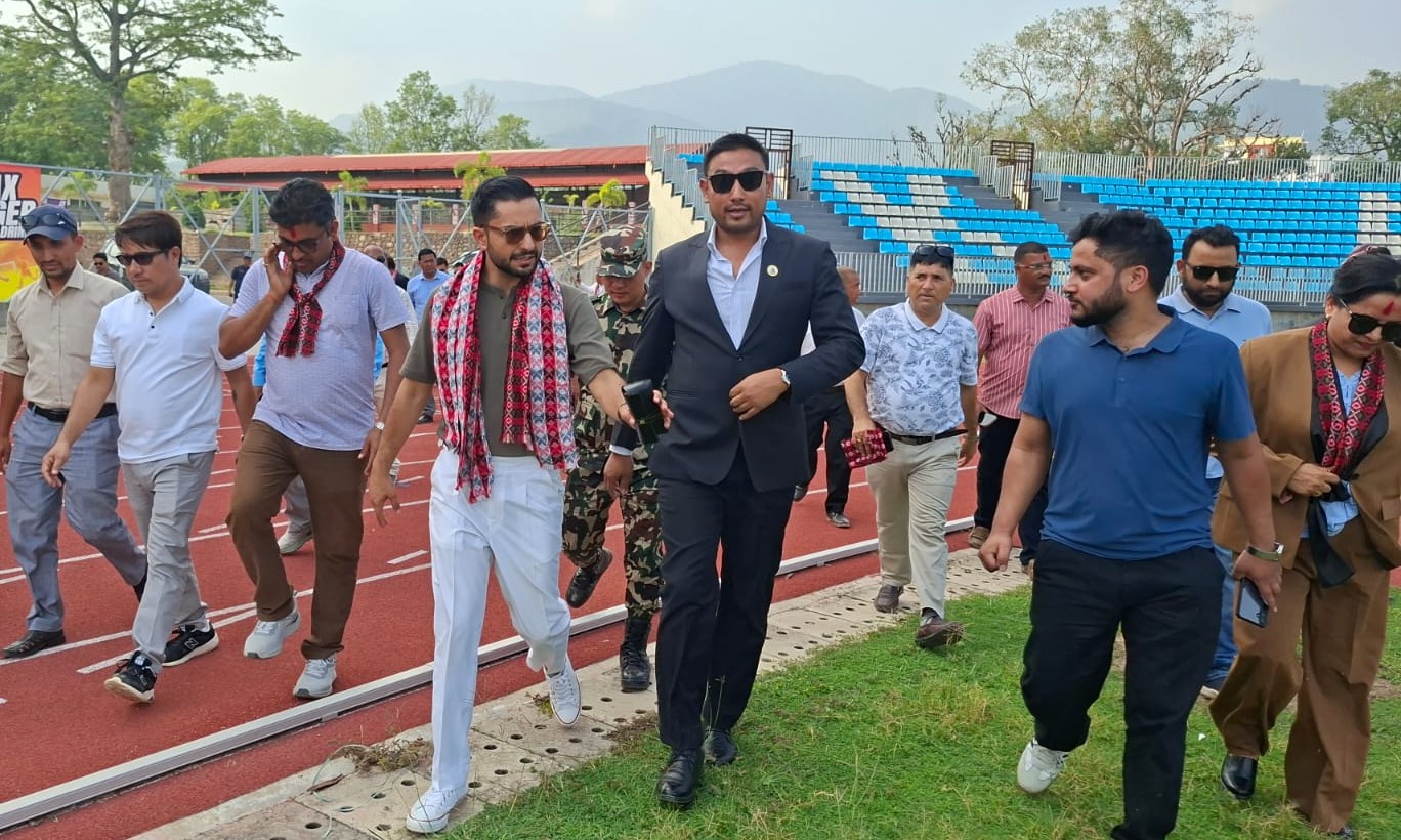 शिक्षा तथा खेलकुदमन्त्री सस्मित पोखरेलले गरे कर्णाली रङ्गशालाको अनुगमन