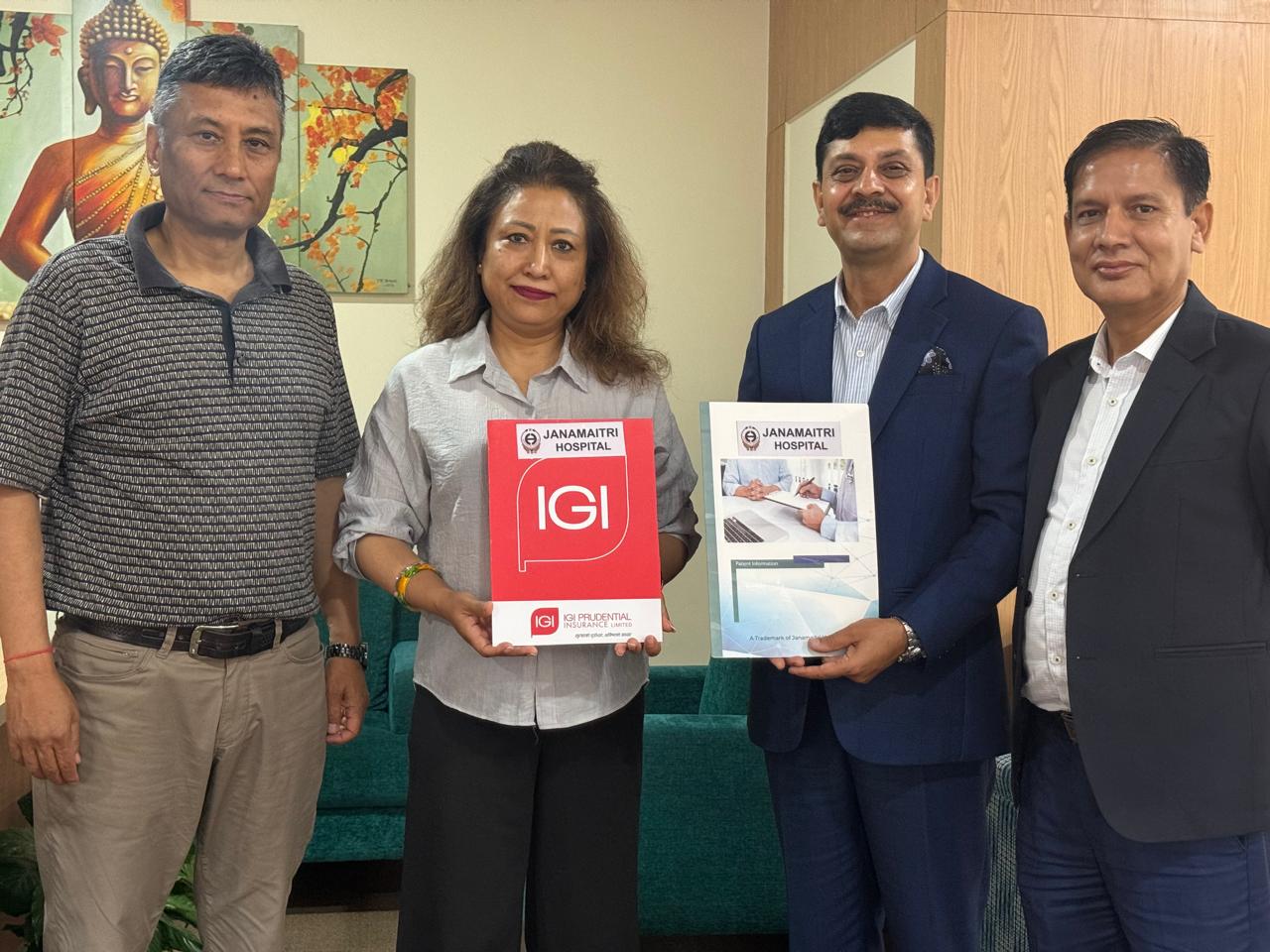 आइजीआई प्रुडेन्सियल इन्स्योरेन्स र जनमैत्री अस्पतालबीच नगद रहित सेवा सम्झौता