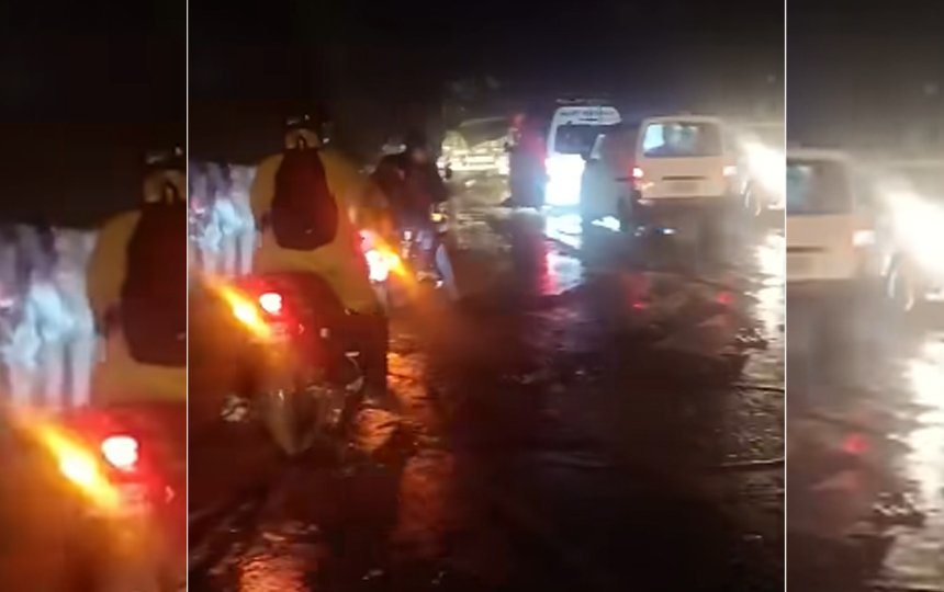 मध्यरातमा मुग्लिन–नारायणगढ सडकखण्डमा बिजोगः अलपत्र एम्बुलेन्स र गाडी खुलाइँदै